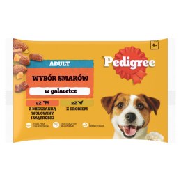 Pedigree Mokra Karma Dla Dorosłych Psów W Galaretce (Z Wołowiną, Z Drobiem) 4x100g