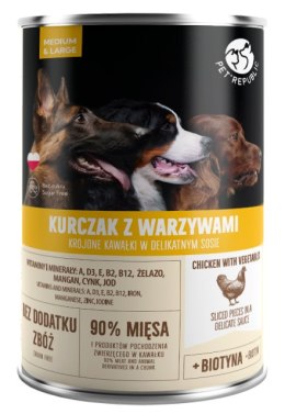 PetRepublic Kurczak Z Warzywami Krojone Kawałki W Delikatnym Sosie 1250g