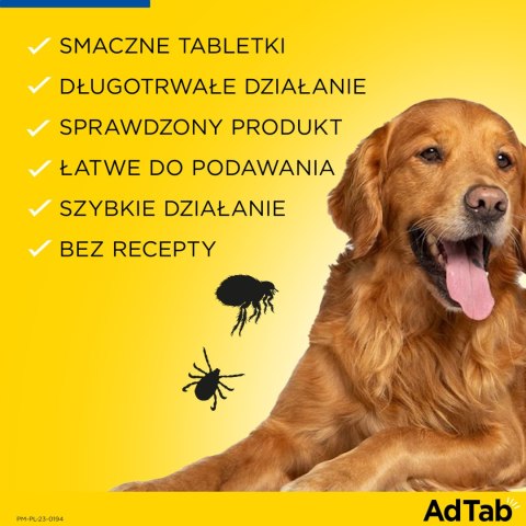 Elanco AdTab 56mg Tabletka Na Pchły I Kleszcze Dla Psów 1,3-2,5kg