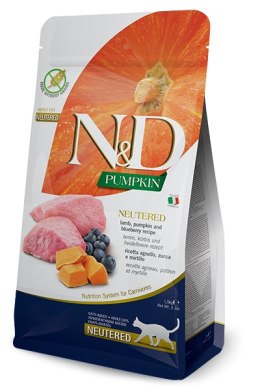 Farmina N&D Pumpkin Feline Lamb & Blueberry Neutered Adult 300g