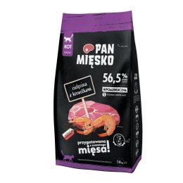 PAN MIĘSKO Cielęcina z krewetkami S 1,6kg dla kota