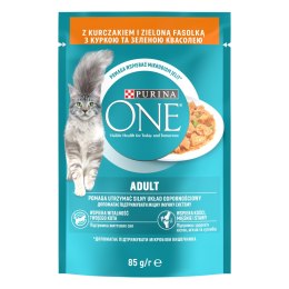 Purina One Adult Karma Dla Kota Z Kurczakiem I Zieloną Fasolką 85g