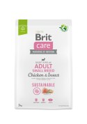BRIT CARE® Dog Sustainable Adult Small Breed Chicken & Insect Karma Dla Psów Małych Ras Z Kurczakiem I Insektami 3 Kg