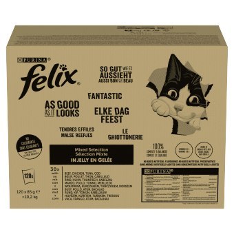 Felix Fantastic Karma Dla Kotów Wybór Smaków 120x85g