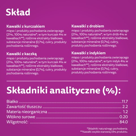 Whiskas Adult Saszetki 40 x 85g Drobiowe Frykasy Mokra Karma