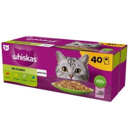 Whiskas Adult Saszetki 40 x 85g Mix Smaków - Mokra Karma Dla Kota