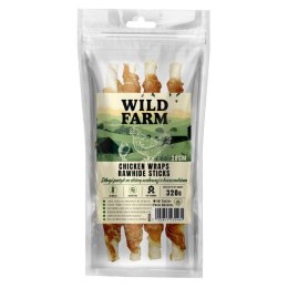 WILD FARM Przysmak Długi Patyk Ze Skóry Wołowej Dla Psów O Smaku Kurczaka 28Cm 320G