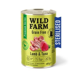 Wild Farm Premium Grain Free Mokra Karma Dla Kota Sterylizowanego Jagnięcina I Tuńczyk 400g