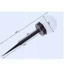 4x lampa solarna ogrodowa kula biała wbijana 10 cm