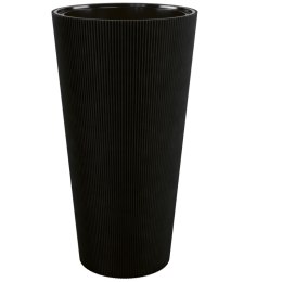 Donica Linea Slim 30 - głęboka czerń
