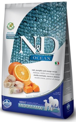 Farmina N&D Ocean Canine Adult Medium&Maxi Cod Pumpkin&Orange 12kg