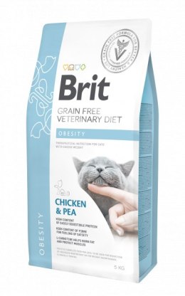 Brit Grain Free Veterinary Diet Cat Obesity Kurczak Z Groszkiem 5kg