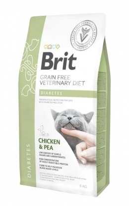 Brit Grain Free Veterinary Diets Cat Diabetes Kurczak Z Groszkiem 5kg