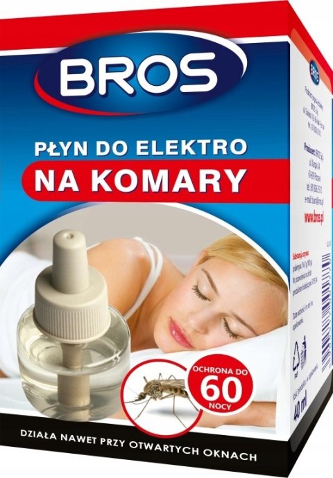 Bros Płyn Do Elektro Na Komary 60nocy/40ml